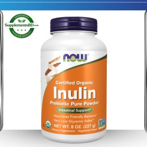 NOW Foods Organic Inulin Prebiotic Pure Powder 8 oz (227g)