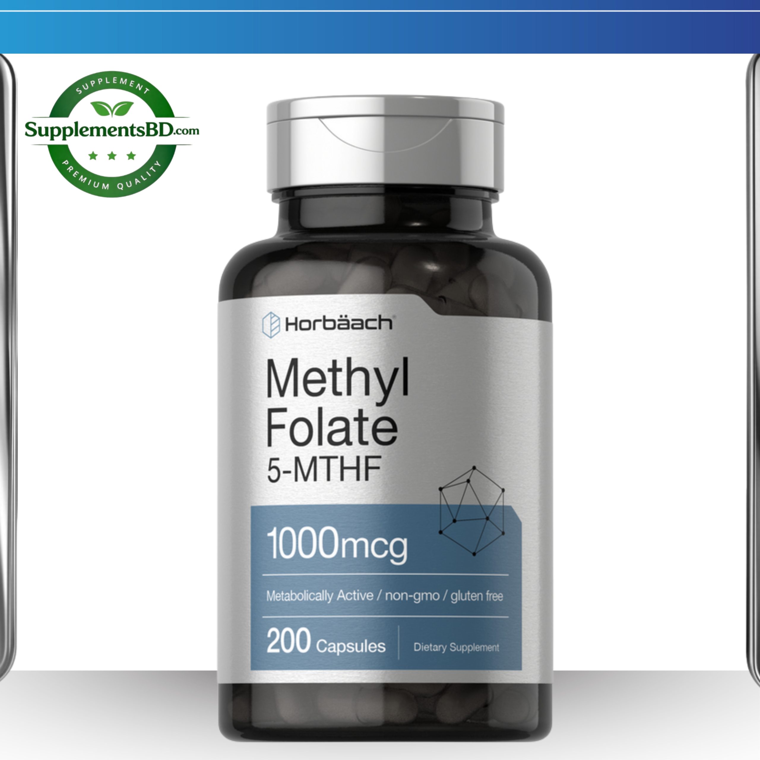 Horbäach Methyl Folate 1000mcg -(200 Capsules)