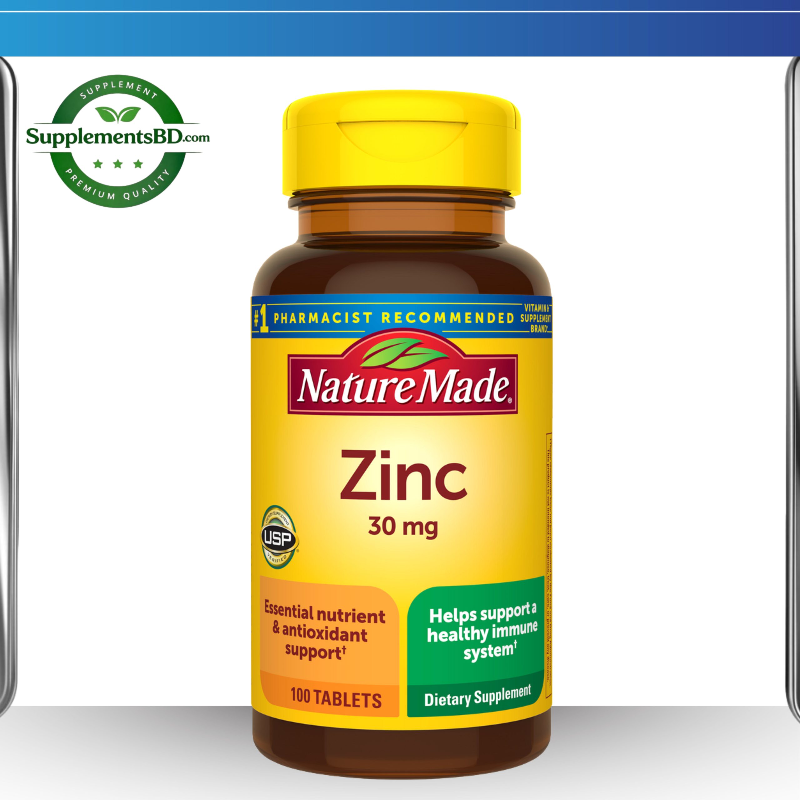 Nature Made Zinc 30mg – (100 Tablets)