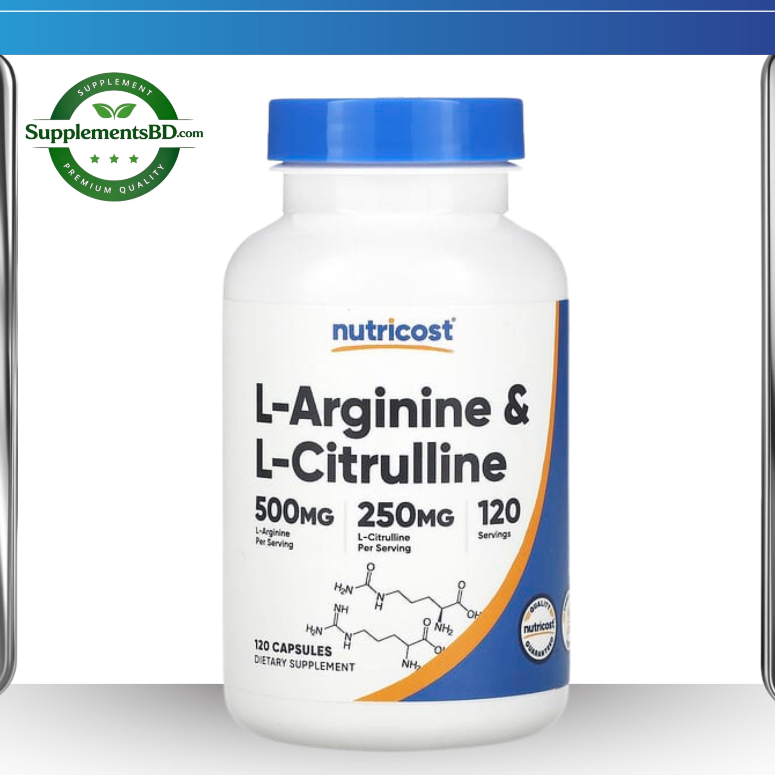 Nutricost L-Arginine & L-Citrulline – (120 Capsules)