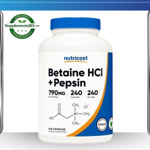 Nutricost Betaine HCl + Pepsin 790mg-(240 Capsules)