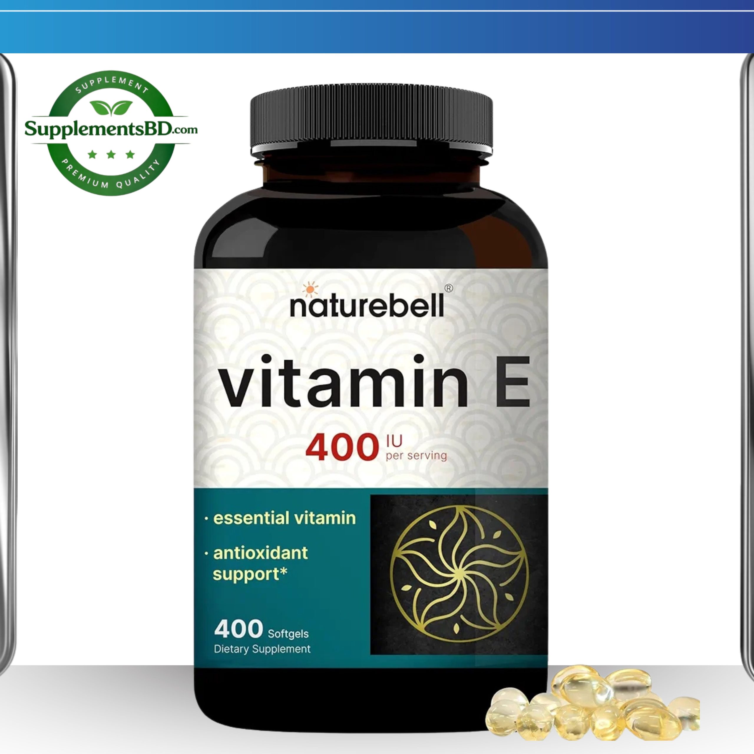 NatureBell Vitamin E Oil Softgels 400 IU – (400 Softgels)
