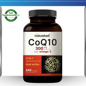 NatureBell CoQ10 (300 mg) with Omega-3 – (240 Capsules)