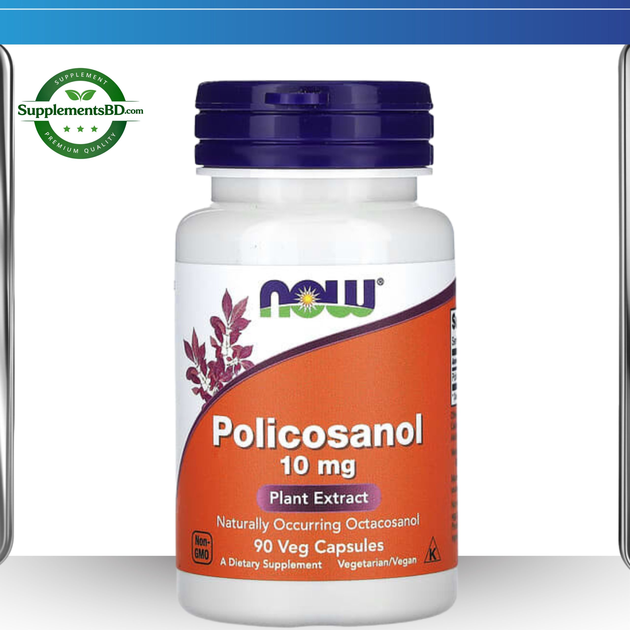 NOW Foods, Policosanol, 10 mg-(90 Veg Capsules)