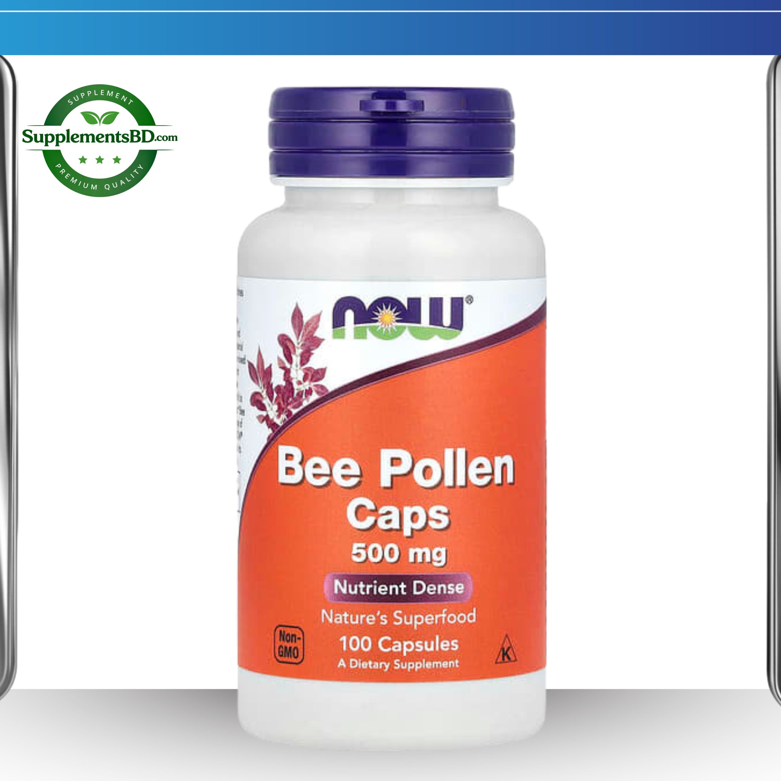 NOW Foods Bee Pollen Caps 500 mg-(100 Capsules)