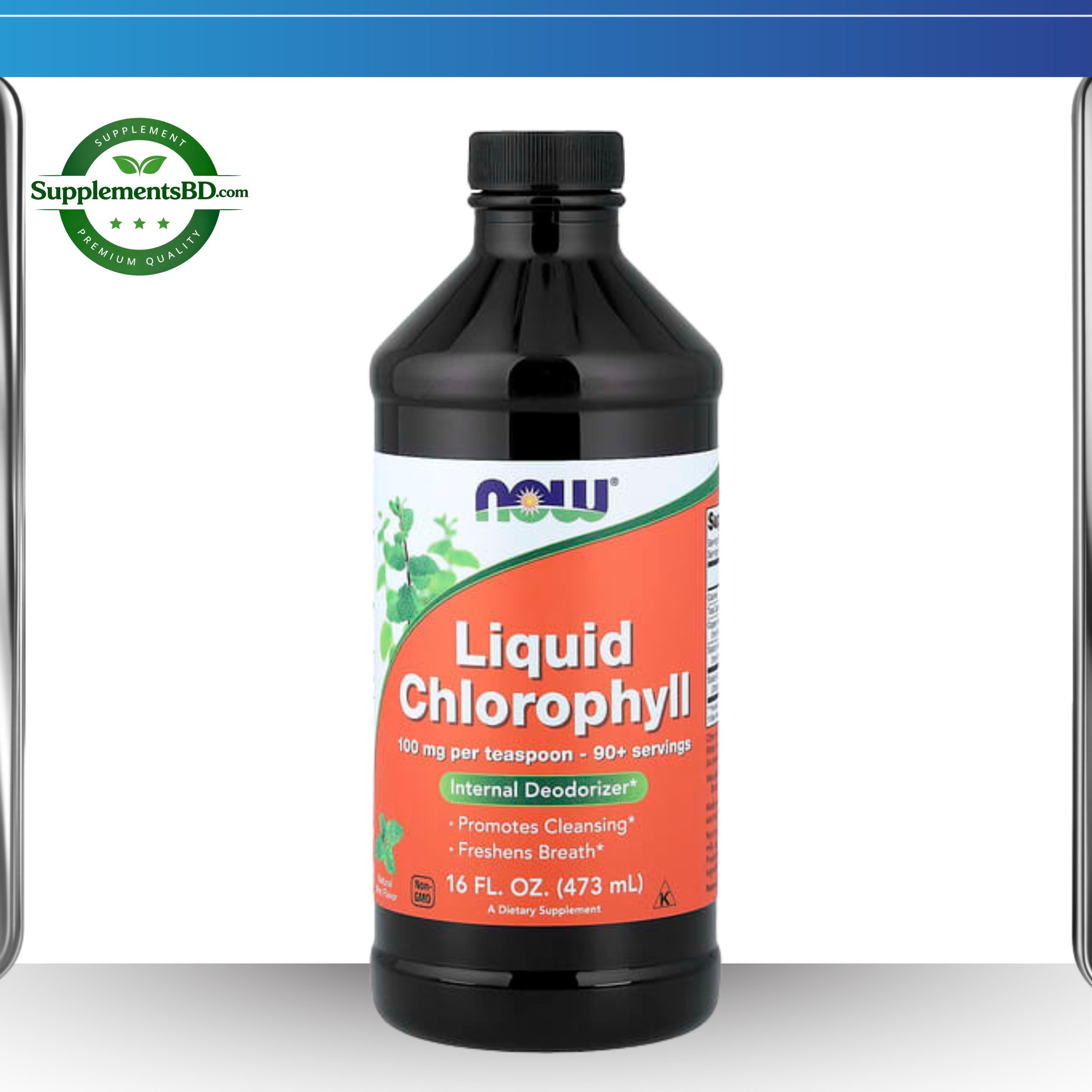 NOW Foods Liquid Chlorophyll Mint 16 fl oz (473 ml)