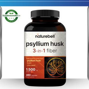 NatureBell Psyllium Husk 1500mg Per Serving – (360 Capsules)