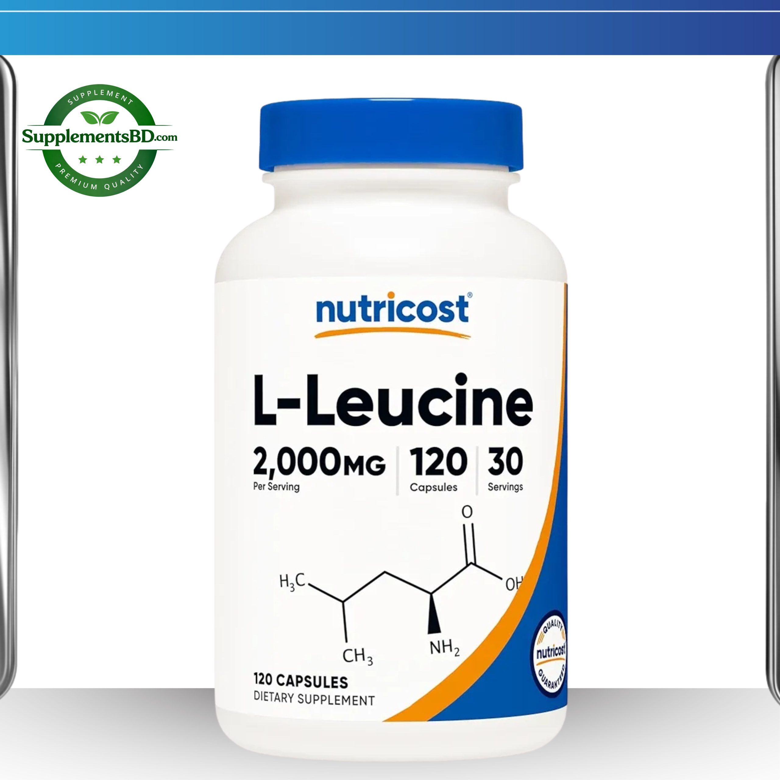 Nutricost L-Leucine 2,000mg – (120 Capsules)