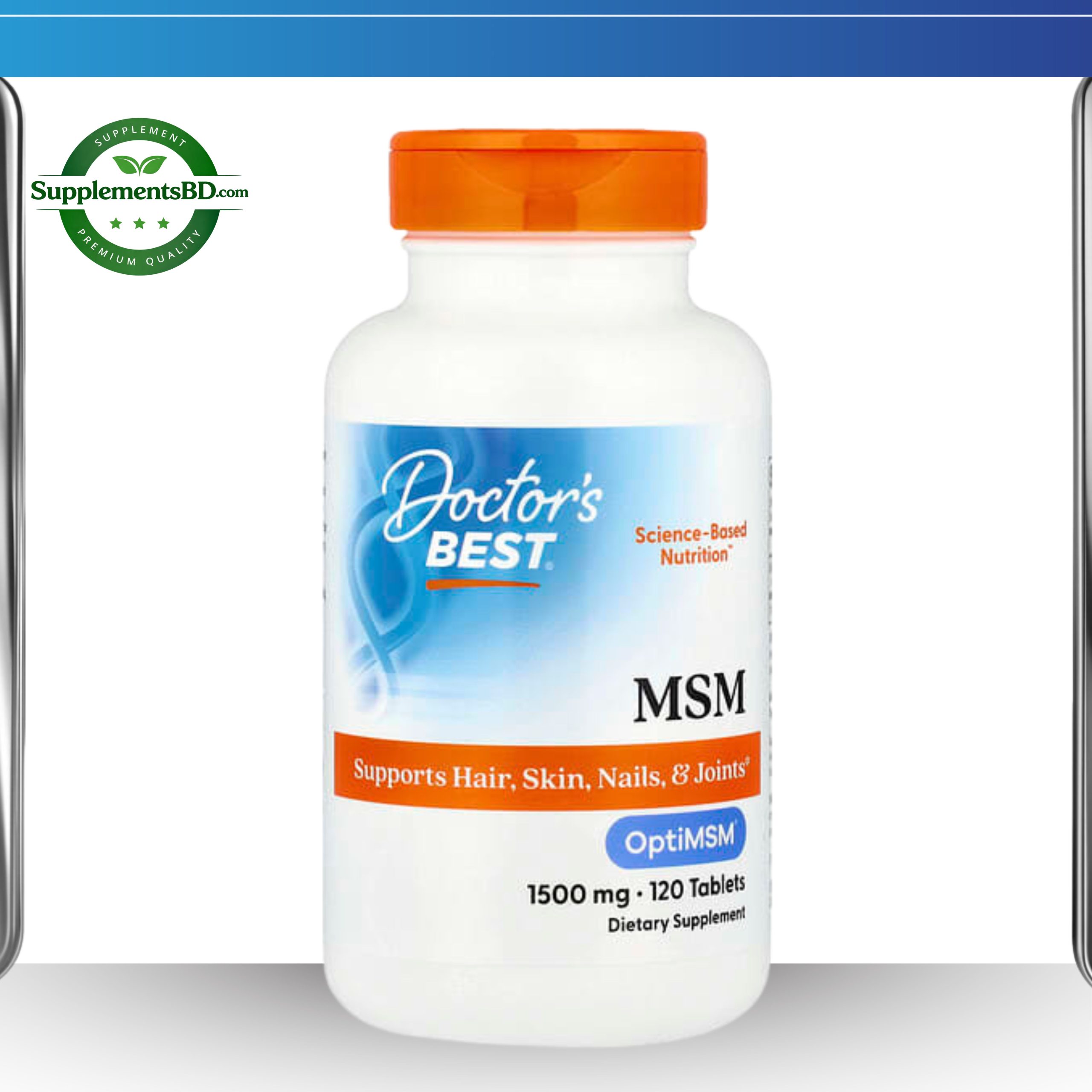 Doctor's Best, MSM with OptiMSM®, 1,500 mg-(120 Tablets)
