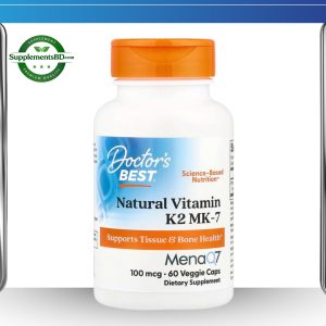 Doctor's Best, Natural Vitamin K2 MK-7, 100 mcg-(60 Veggie Caps)