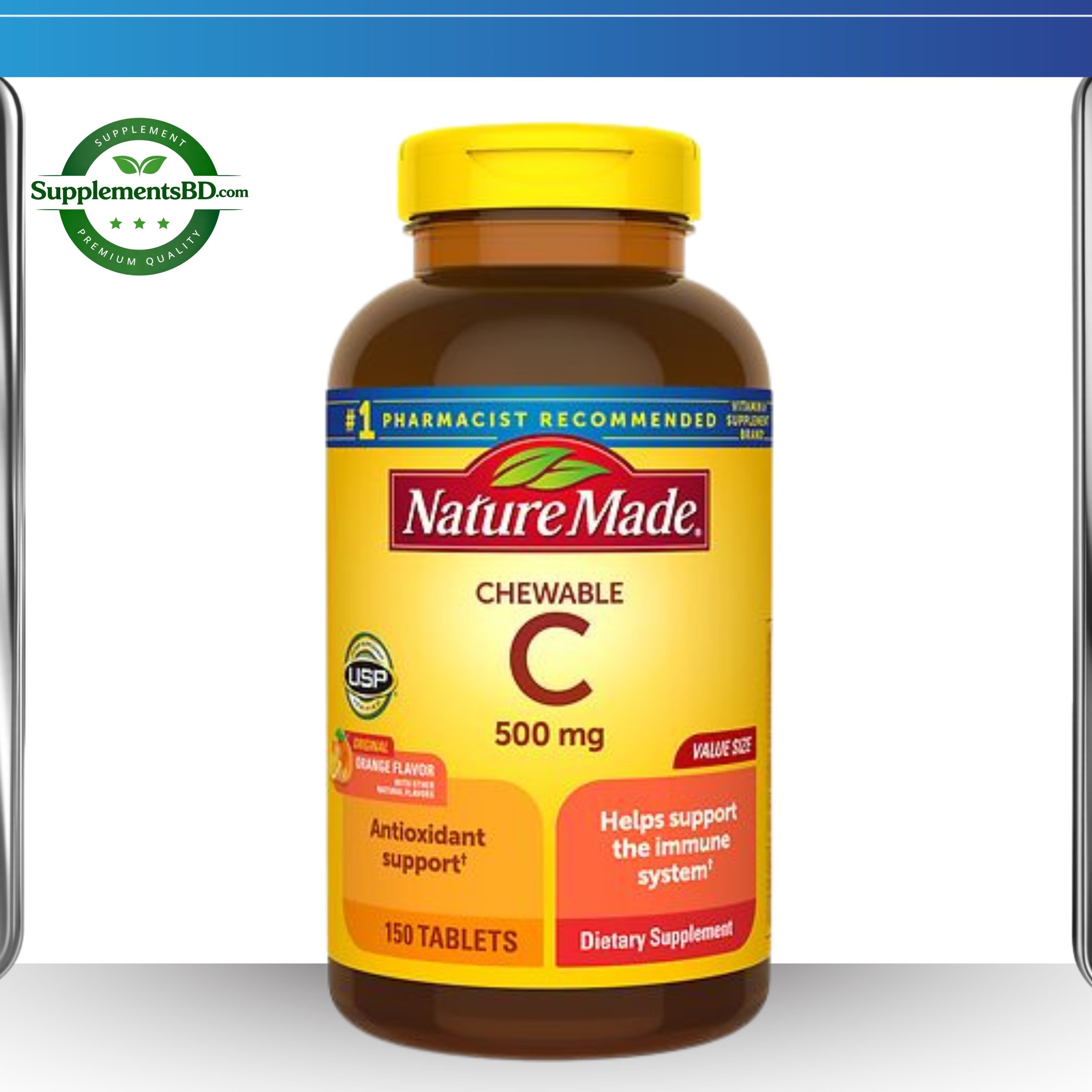 Nature Made Chewable Vitamin C 500 mg – (150 Tablets)
