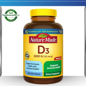 Nature Made Vitamin D3 1000 IU (25 mcg)-(300 Softgels)