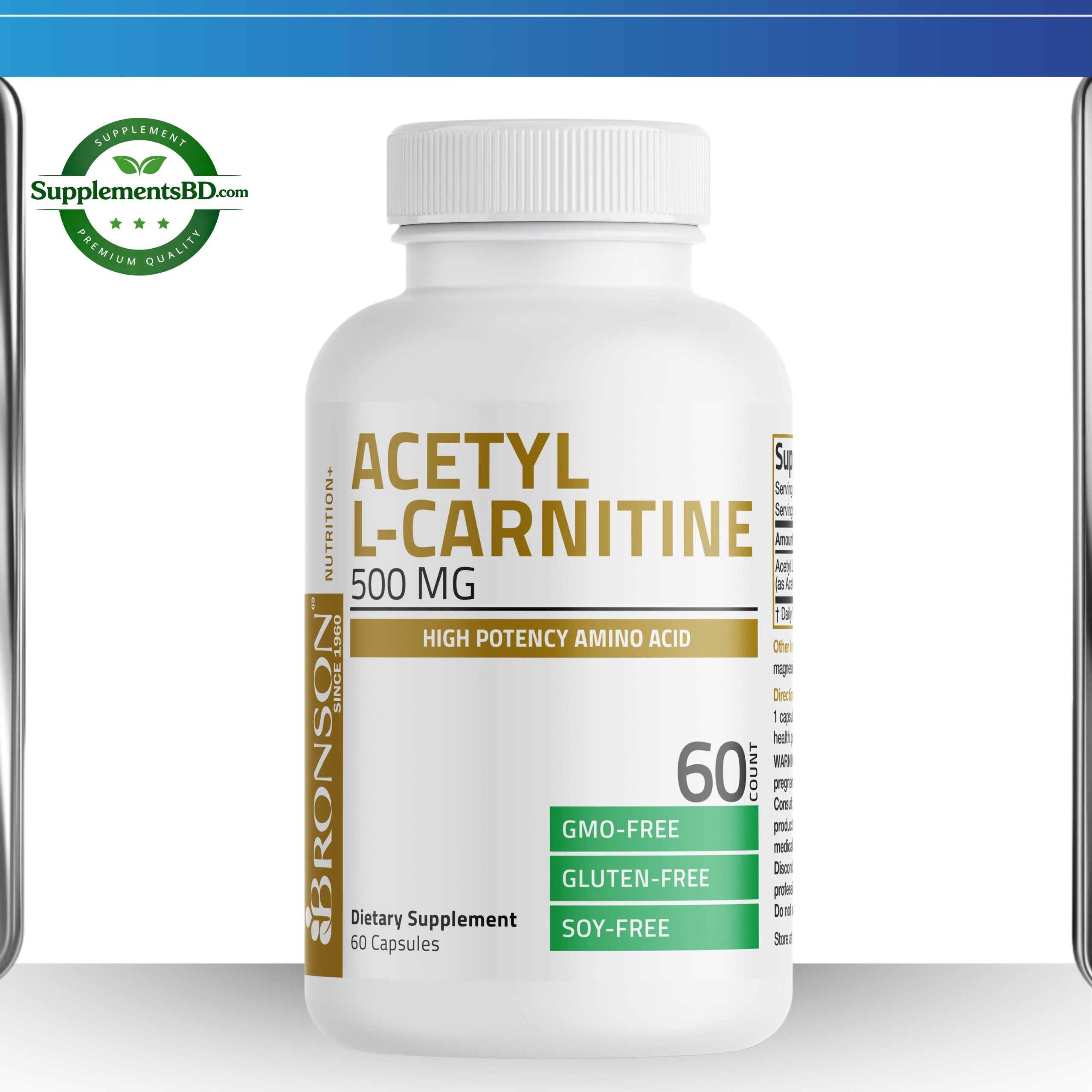 Bronson L-Carnitine 500 MG – (60 Capsules)