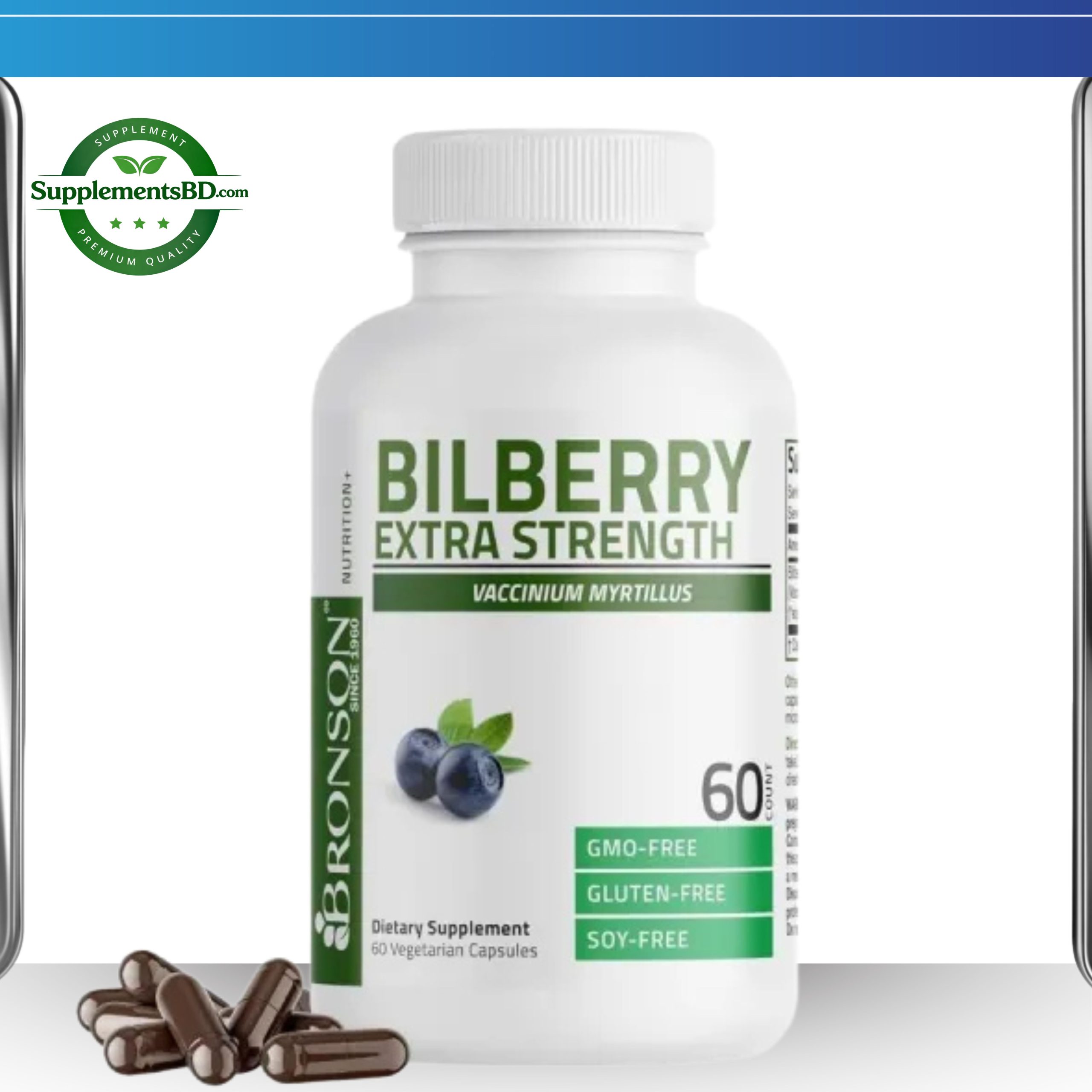 Bronson Bilberry Extra Strength – (60 Vegetarian Capsules)