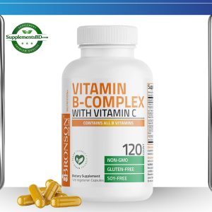Bronson Vitamin B Complex with Vitamin C – (120 Vegetarian Capsules)