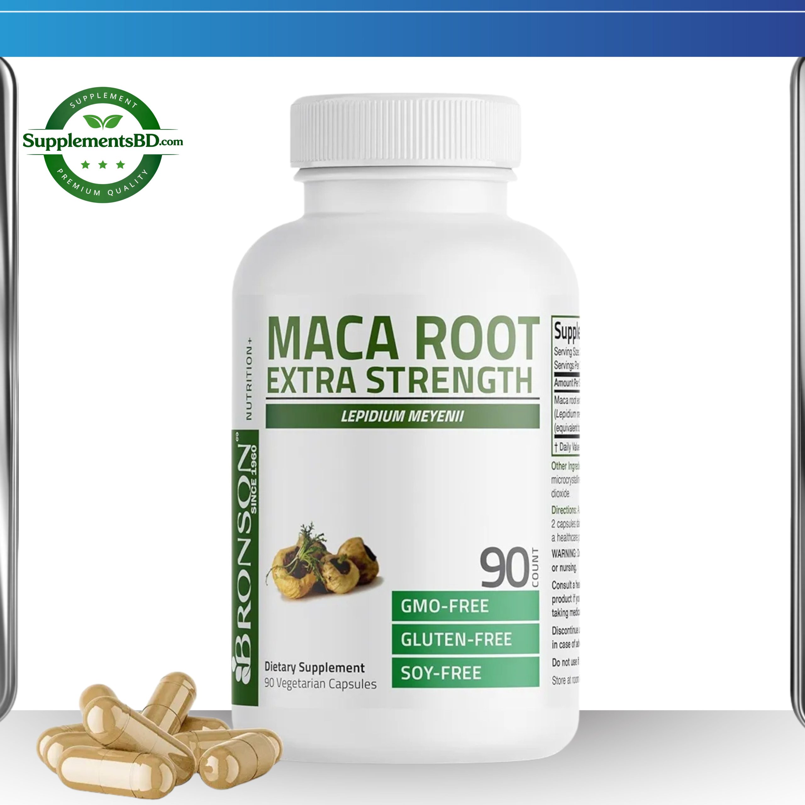Bronson Maca Root Extra – Lepidium Meyenii (90 Vegetarian Capsules)