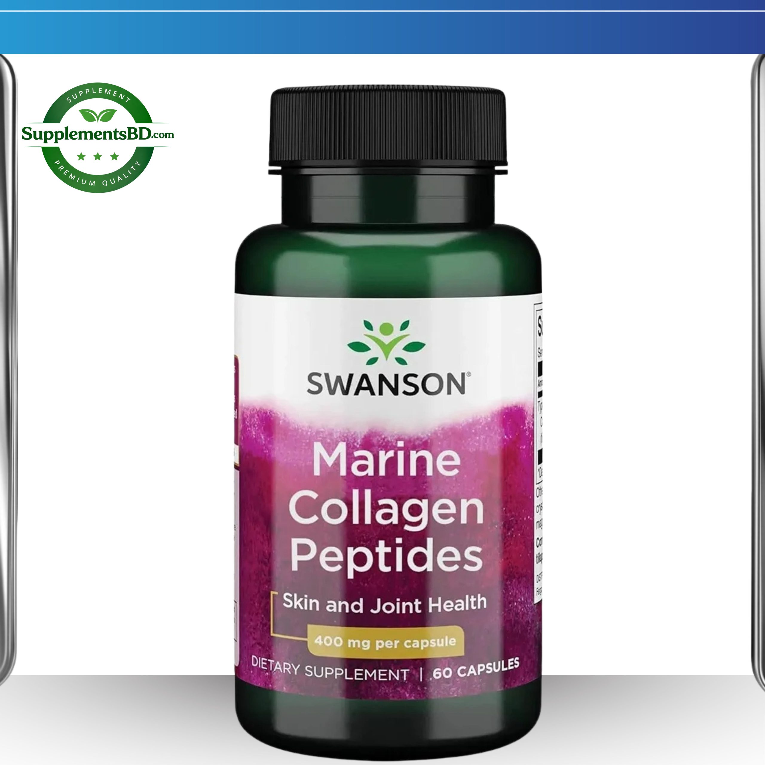 Swanson Marine Collagen 400 mg-(60 Capsules)