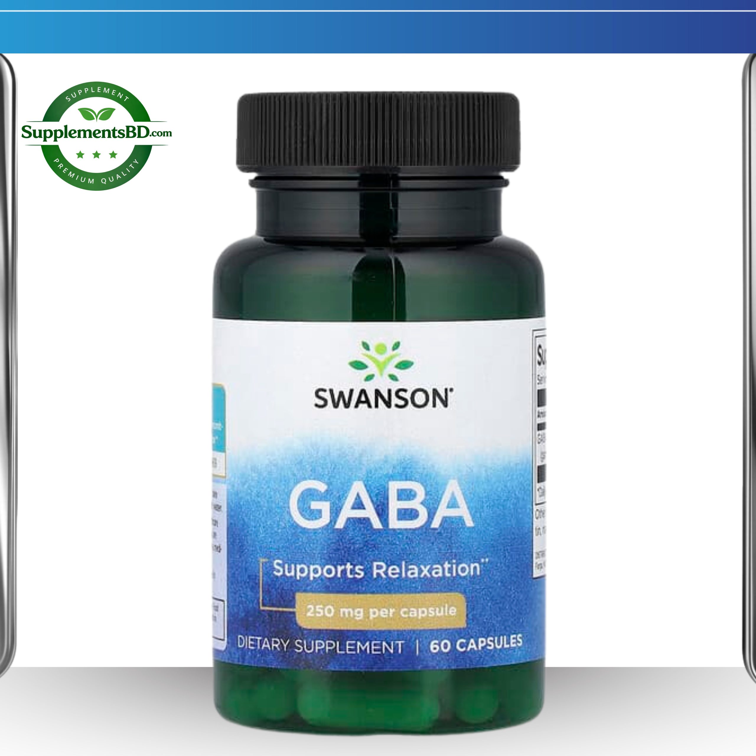 Swanson, GABA, 250 mg-(60 Capsules)