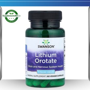 Swanson Lithium Orotate 5 mg-(60 Veggie Capsules)