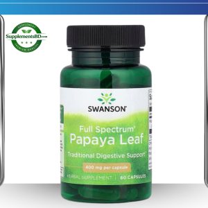 Swanson Full Spectrum® Papaya Leaf 400mg – (60 Capsules)