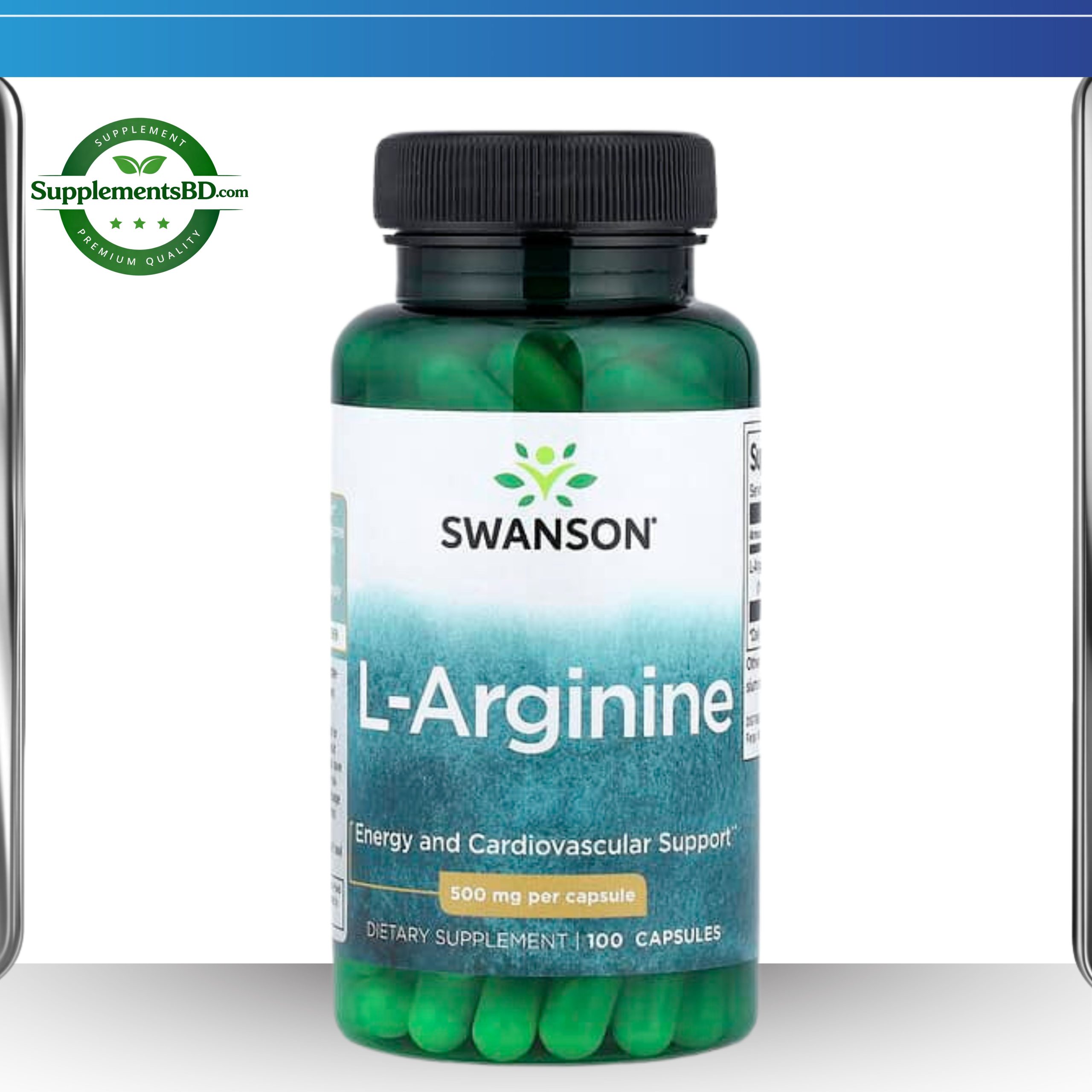 Swanson L-Arginine 500 mg-(100 Capsules)