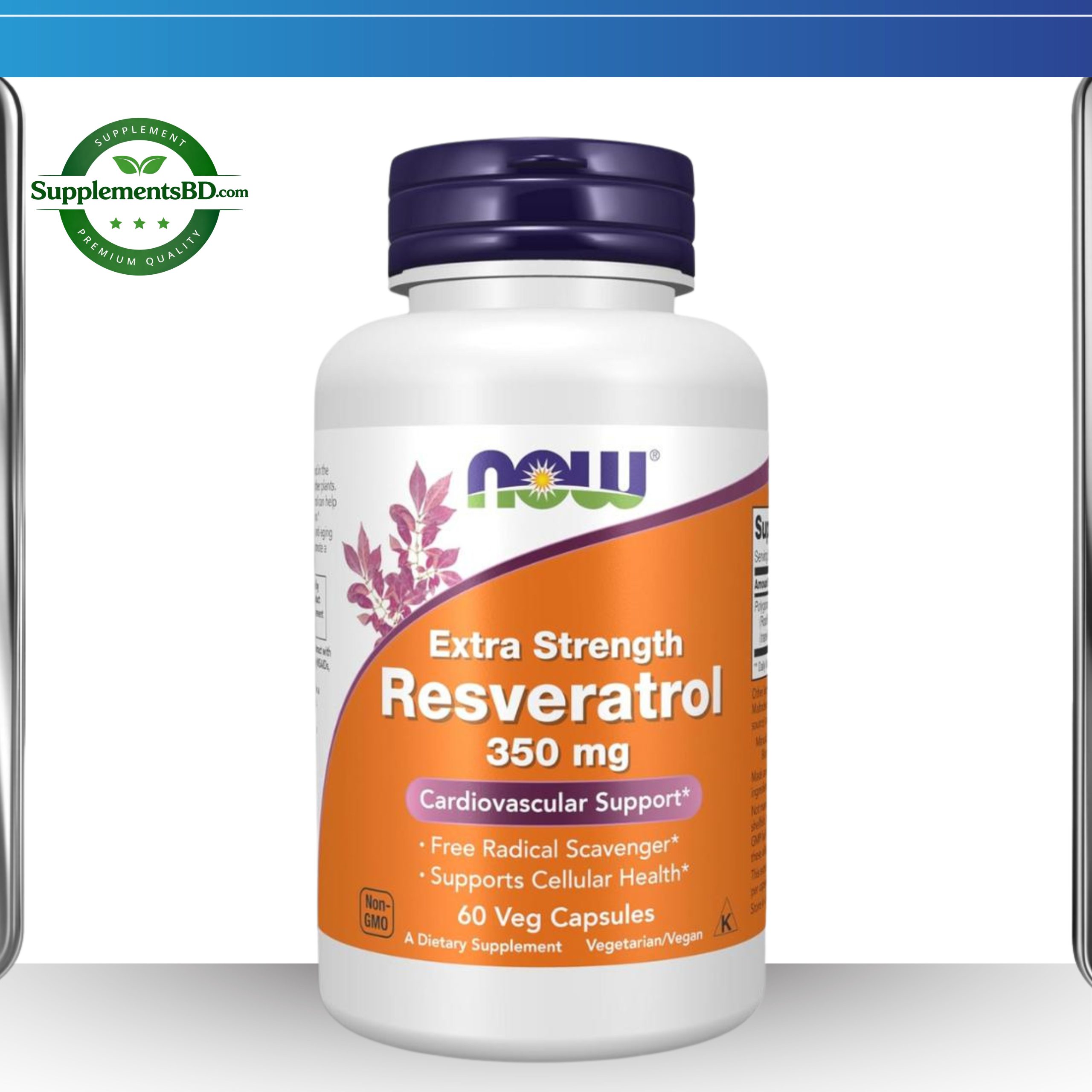 Now Resveratrol (350 mg) Extra Strength – (60 Veg Capsules)