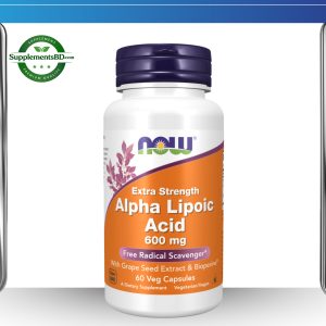 NOW Foods Alpha Lipoic Acid 600mg-(60 Veg Capsules)