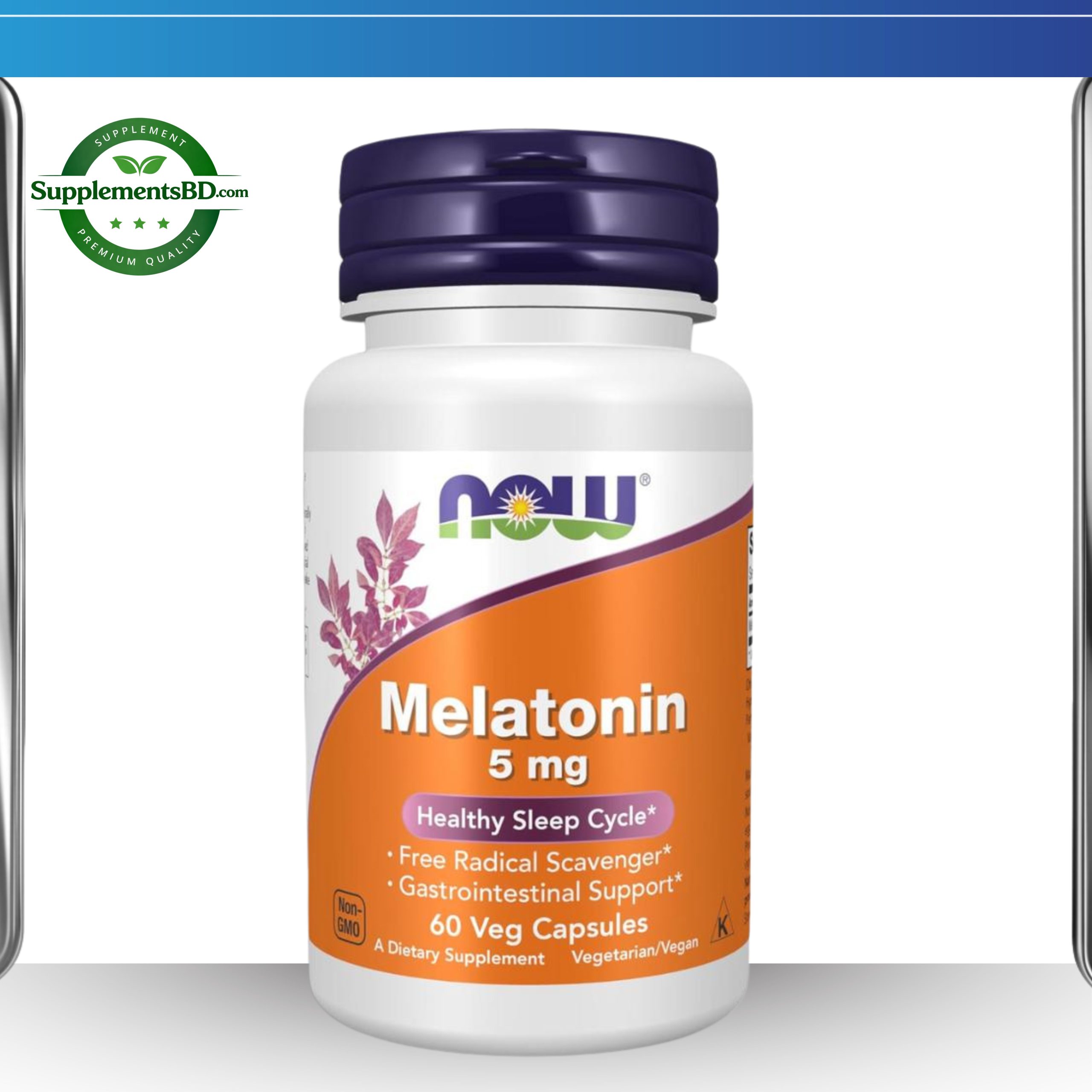 Now Melatonin (5 mg) – (60 Veg Capsules)