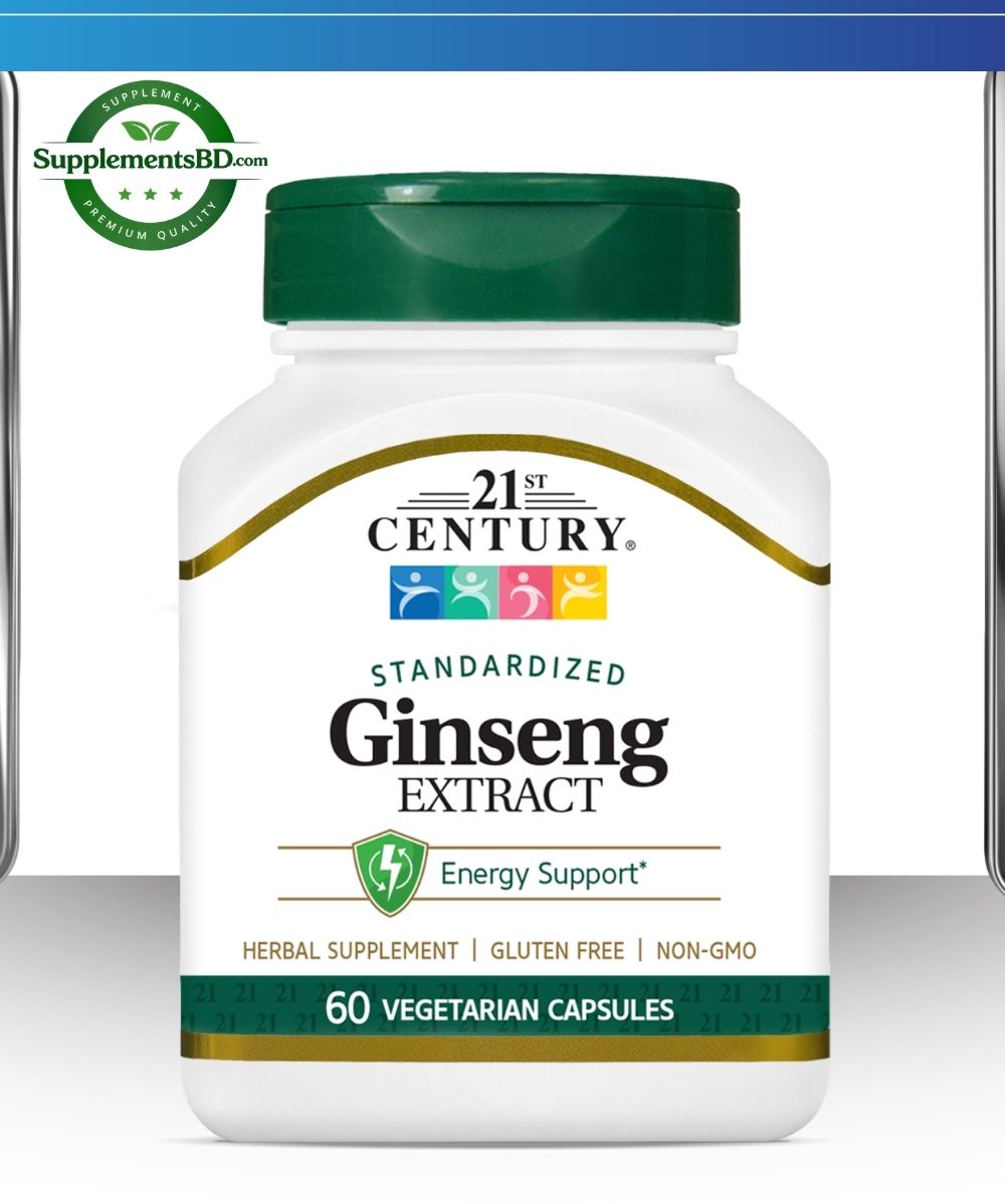 21st Century Ginseng Extract – (60 Veg Capsules)