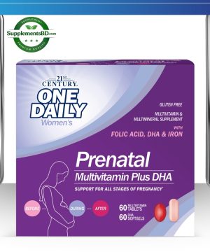 21st Century, Prenatal Multivitamin Plus DHA, 2 Bottles-(60 Tablets / 60 Softgels)