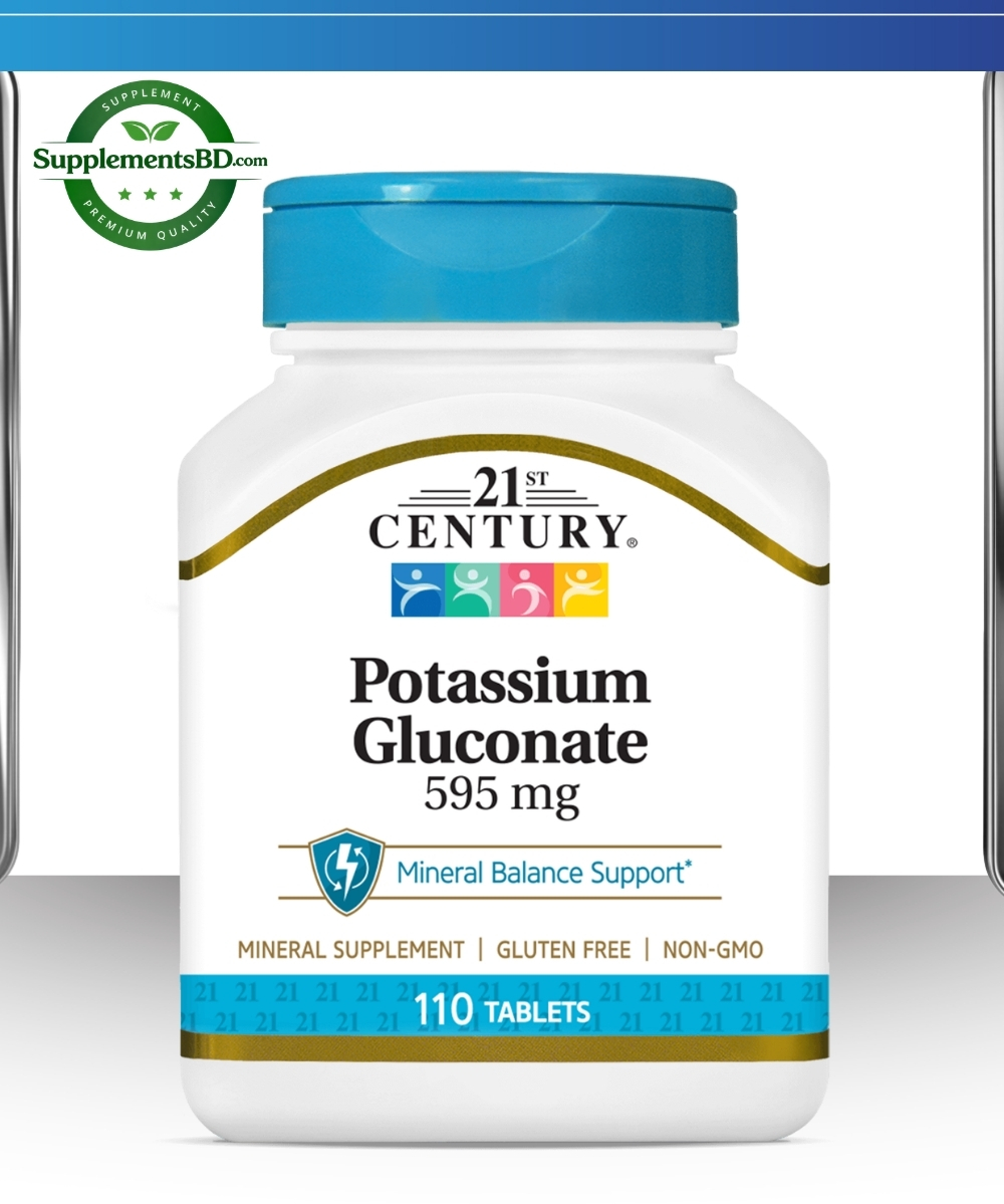 21st Century Potassium Gluconate 595mg-(110 Tablets)