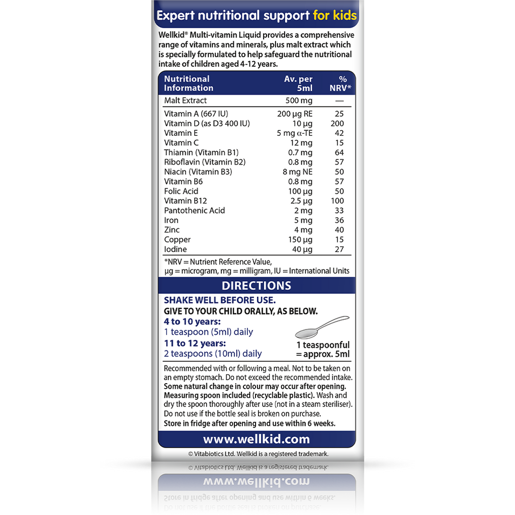 Vitabiotics Wellkid Multivitamin Liquid 150ml - Image 2
