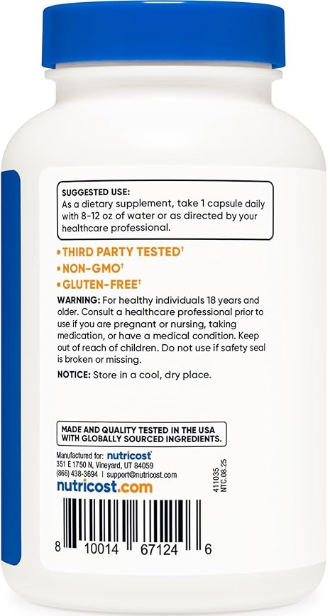 Nutricost L-Arginine & L-Citrulline – (120 Capsules) - Image 3