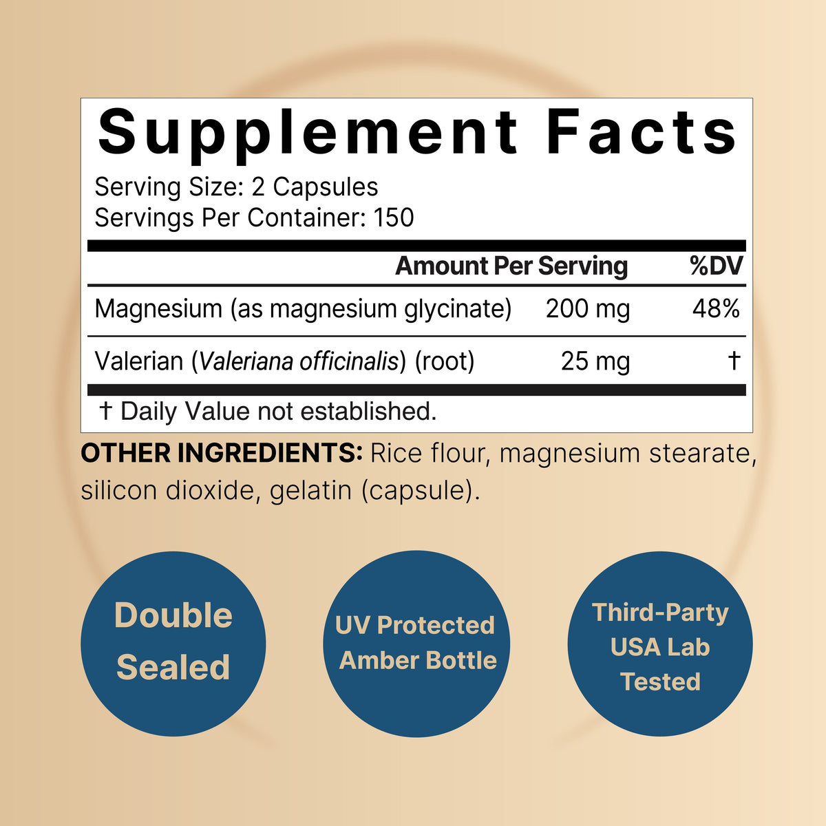 NatureBell Magnesium Glycinate 200mg with Valerian Root, (300 Capsules) - Image 2