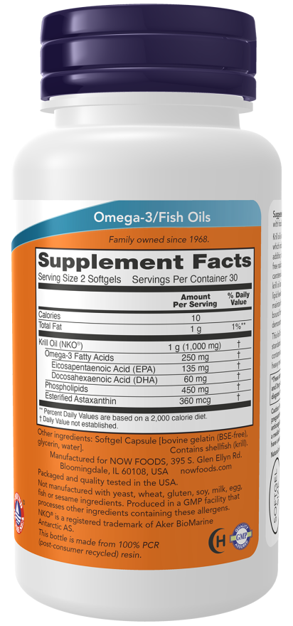 Now Foods Krill Oil 500mg (60 Capsules) - Image 2