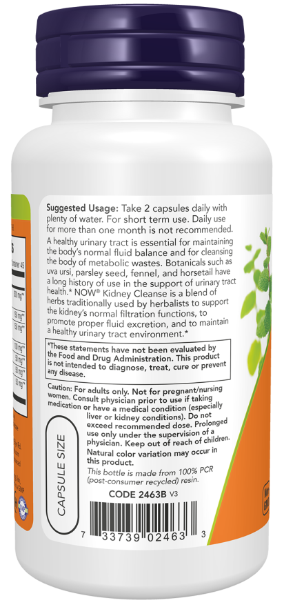 Now Foods Kidney Cleanse (90 Capsules) - Image 3