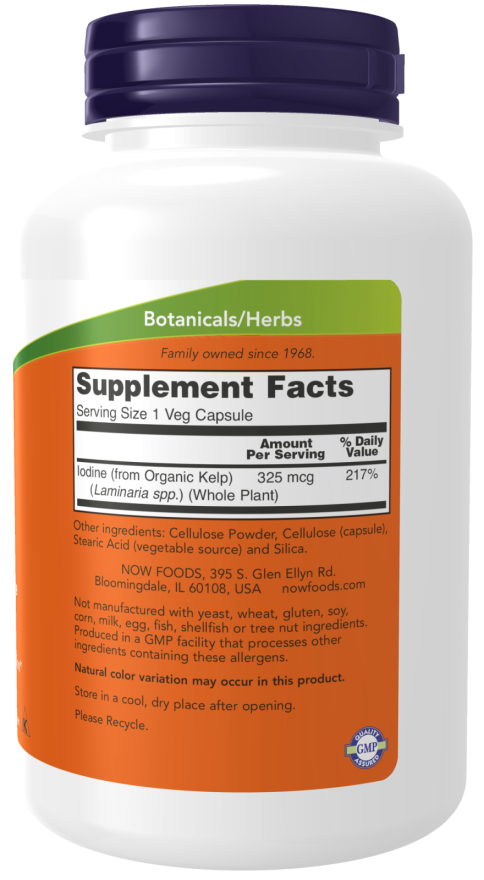 Now Foods Kelp 325mcg (250 Veg Capsules) - Image 2