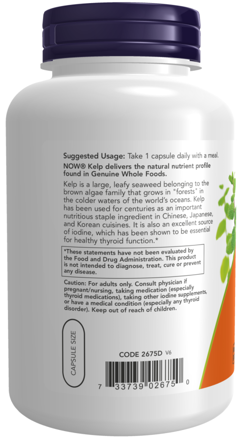Now Foods Kelp 325mcg (250 Veg Capsules) - Image 3