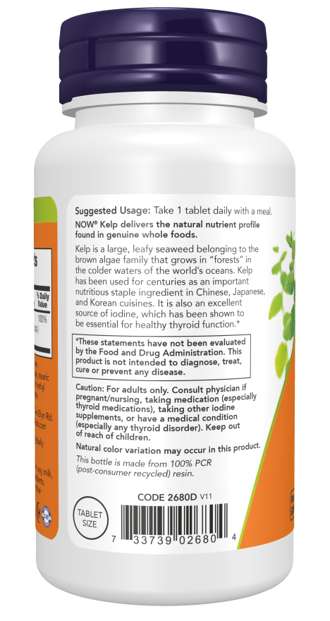 Now Foods Kelp 150mcg (200 Tablets) - Image 3