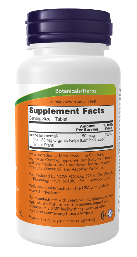 Now Foods Kelp 150mcg (200 Tablets) - Image 2