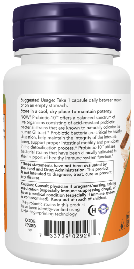 Now foods Probiotic-10™️ 25 Billion - (50 Capsules) - Image 3