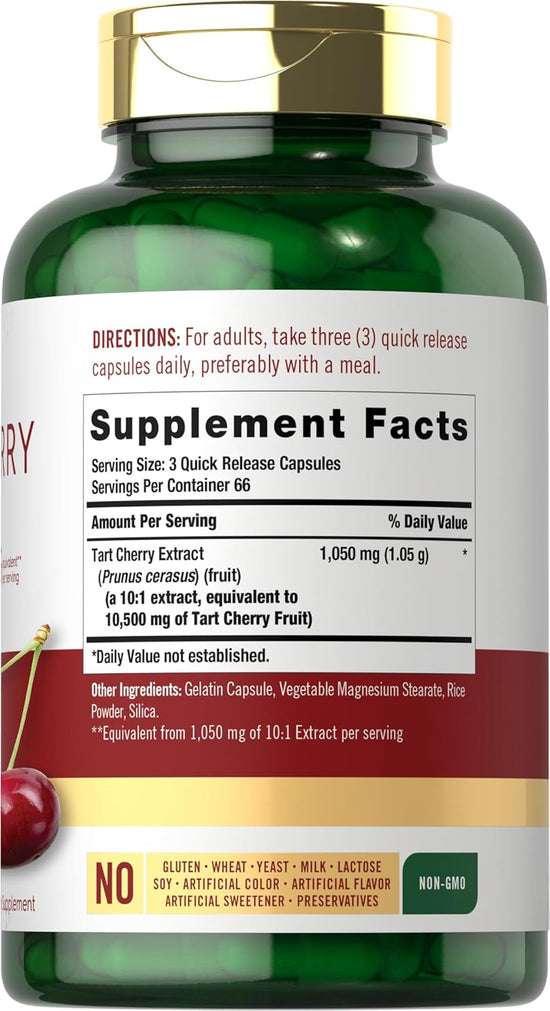 Carlyle Tart Cherry Capsules 10,500mg-(200 Capsules) - Image 2