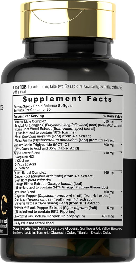 Carlyle Ultra Libido Supplement for Men-(60 Softgel) - Image 2