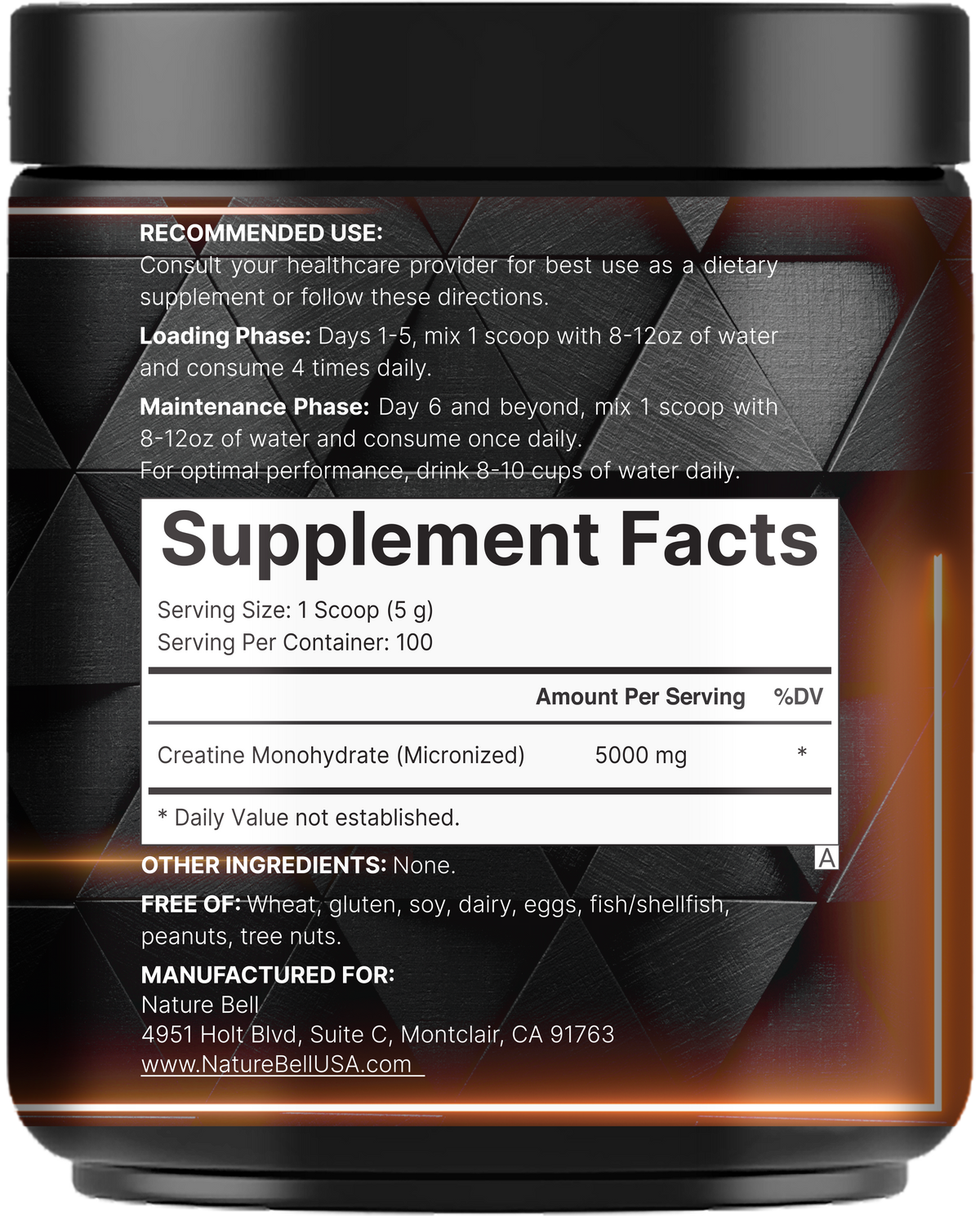 NatureBell Creatine Monohydrate Powder-(500 Grams) - Image 2