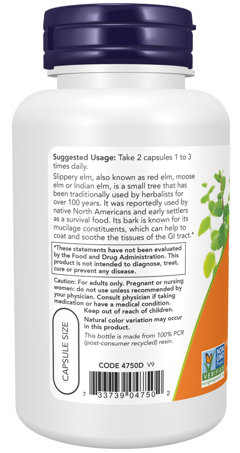 Now Foods Slippery Elm (400 mg) - Image 3