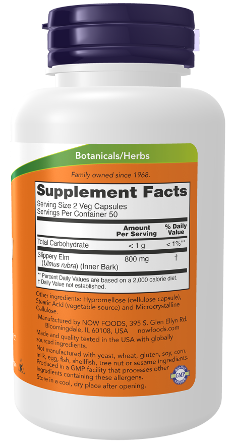 Now Foods Slippery Elm (400 mg) - Image 2