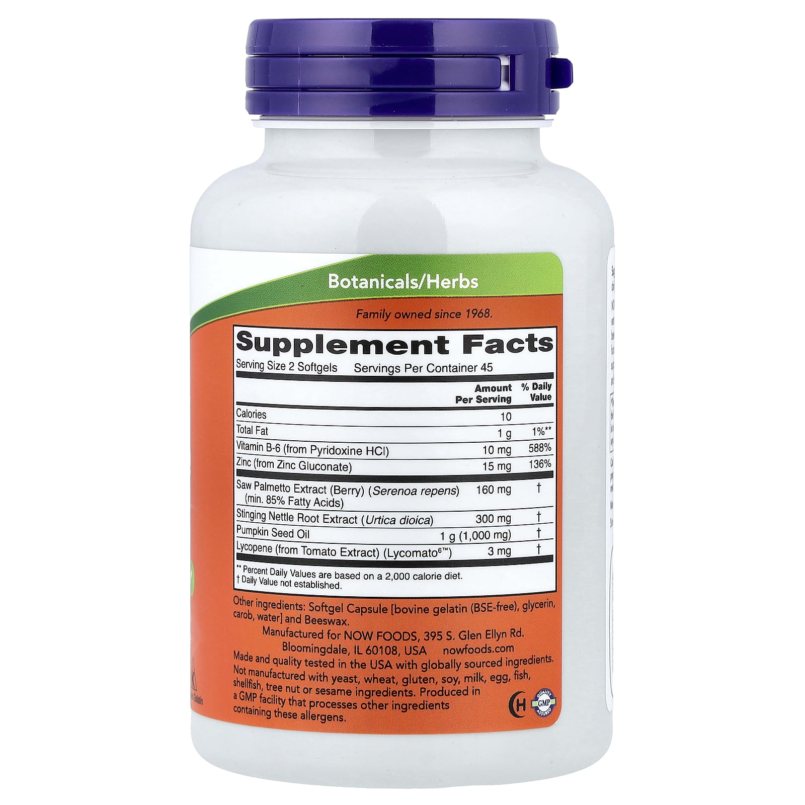 NOW Foods Prostate Support-(90 Softgels) - Image 2