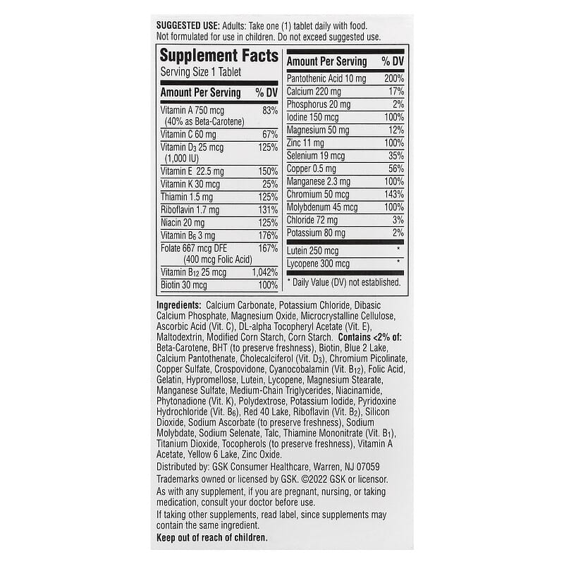 Centrum Silver Adults 50 Plus – (80 Tablets) - Image 2