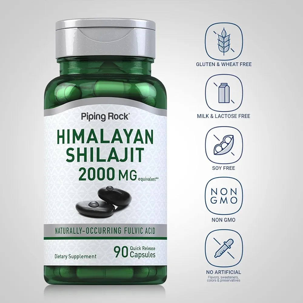 Piping Rock Shilajit (90 Capsules) - Image 2