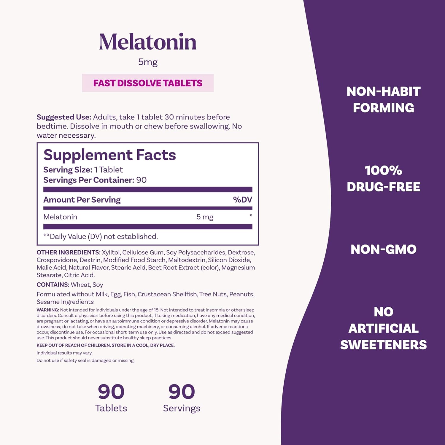 Natrol Melatonin 5mg (90 Tablets) - Image 2